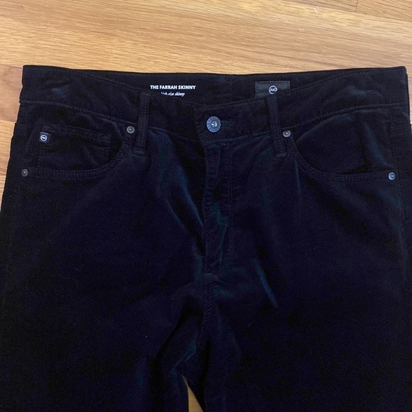 Adriano Goldschmied Black High Rise Velvet Jeans Size 31R - Picture 3 of 10